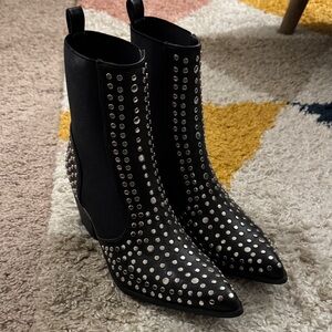 Studded Black booties